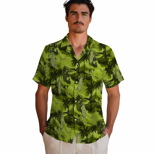 Corn Coastal Palms Hawaiian Shirt High quality