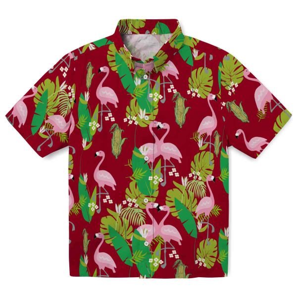 Corn Flamingo Foliage Hawaiian Shirt Best selling