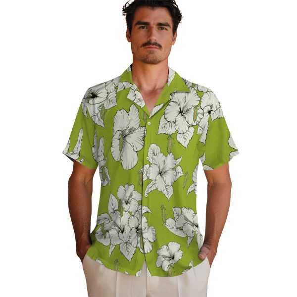 Corn Hibiscus Blooms Hawaiian Shirt High quality