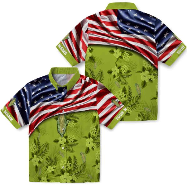 Corn US Flag Hibiscus Hawaiian Shirt Latest Model