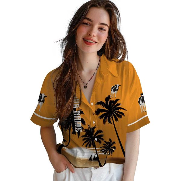 Cow Beach Sunset Hawaiian Shirt Trendy