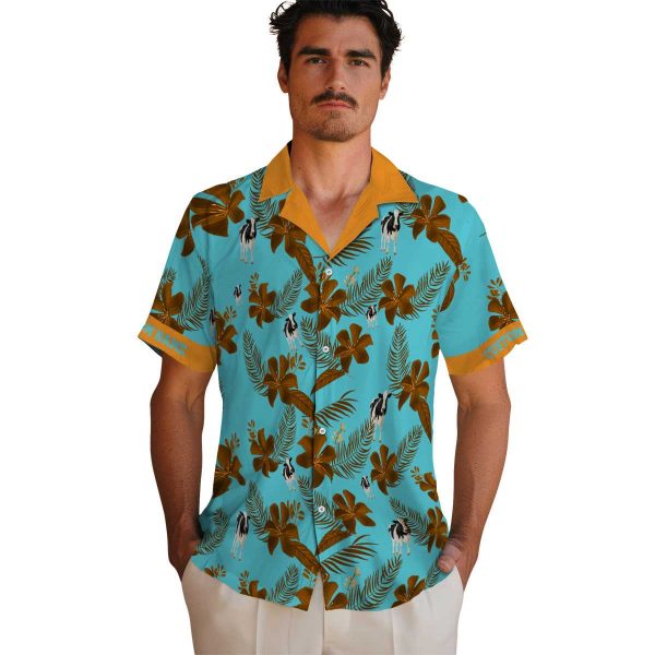 Cow Botanical Print Hawaiian Shirt High quality