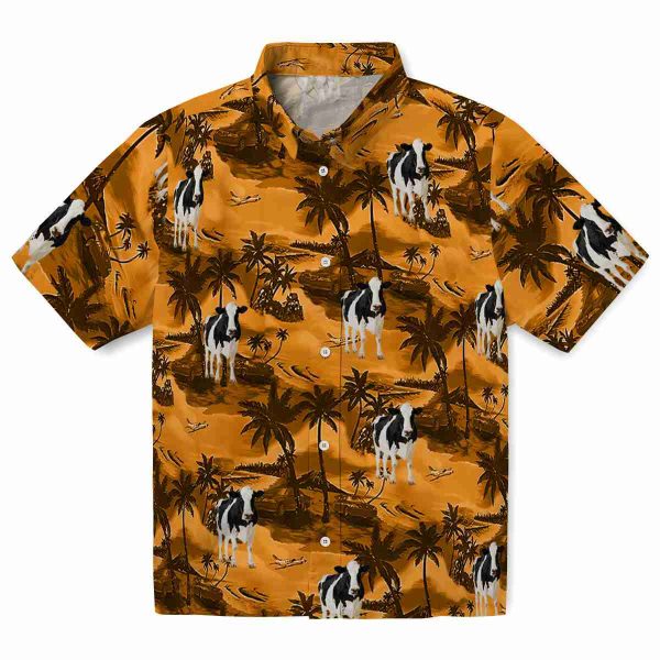 Cow Coastal Palms Hawaiian Shirt Best selling