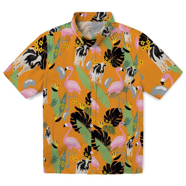 Cow Flamingo Leaves Hawaiian Shirt Best selling