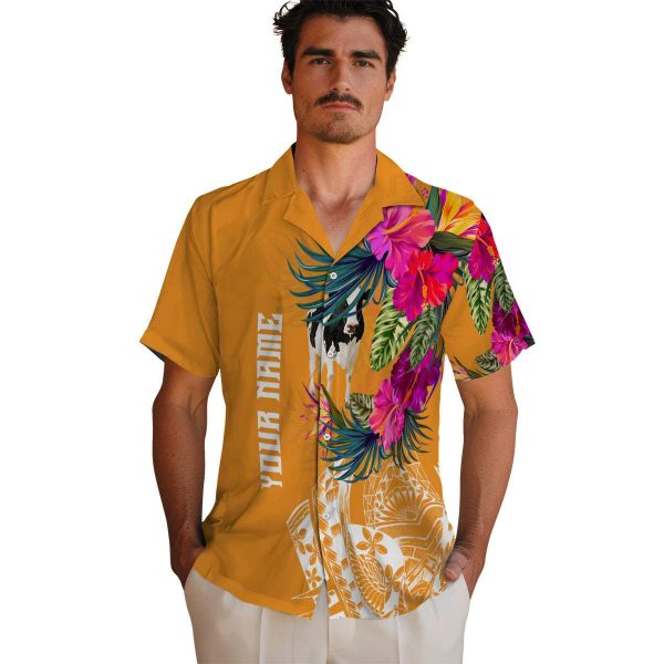 Cow Floral Polynesian Hawaiian Shirt High quality