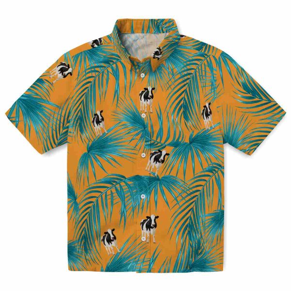 Cow Leafy Palms Hawaiian Shirt Best selling