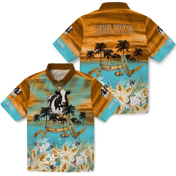 Cow Tropical Canoe Hawaiian Shirt Latest Model