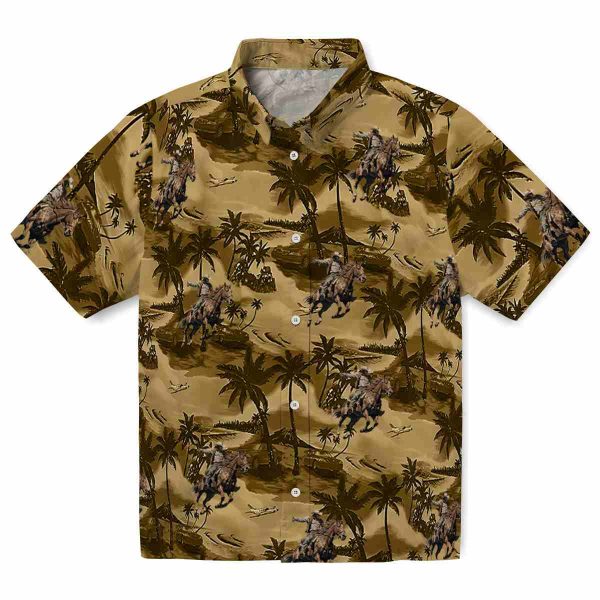 Cowboy Coastal Palms Hawaiian Shirt Best selling