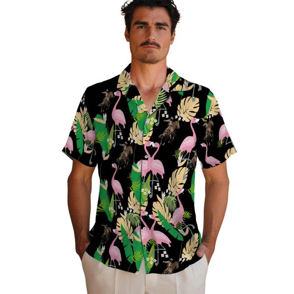 Cowboy Flamingo Foliage Hawaiian Shirt High quality