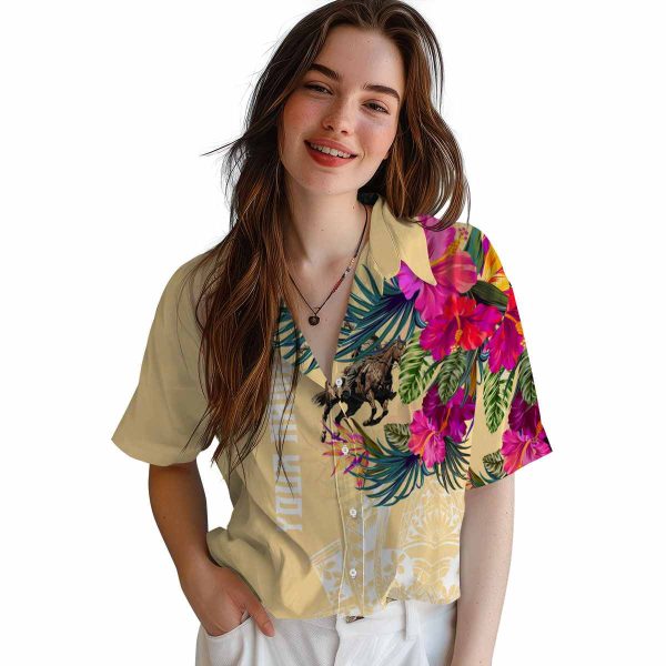 Cowboy Floral Polynesian Hawaiian Shirt Trendy