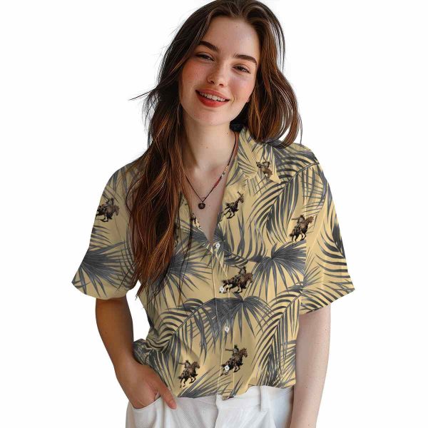 Cowboy Leafy Palms Hawaiian Shirt Trendy