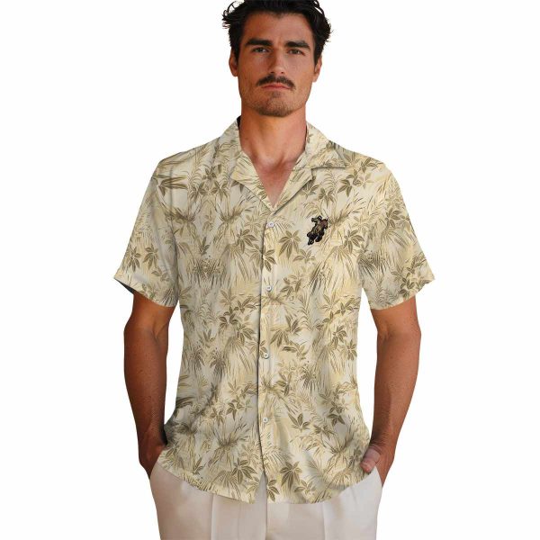 Cowboy Leafy Pattern Hawaiian Shirt High quality