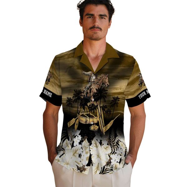 Cowboy Tropical Canoe Hawaiian Shirt High quality