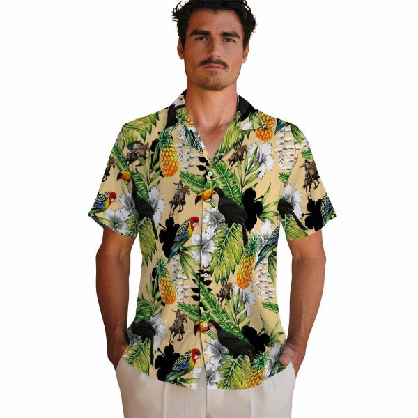 Cowboy Tropical Toucan Hawaiian Shirt High quality