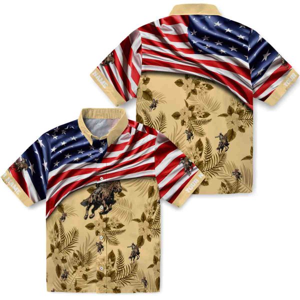 Cowboy US Flag Hibiscus Hawaiian Shirt Latest Model