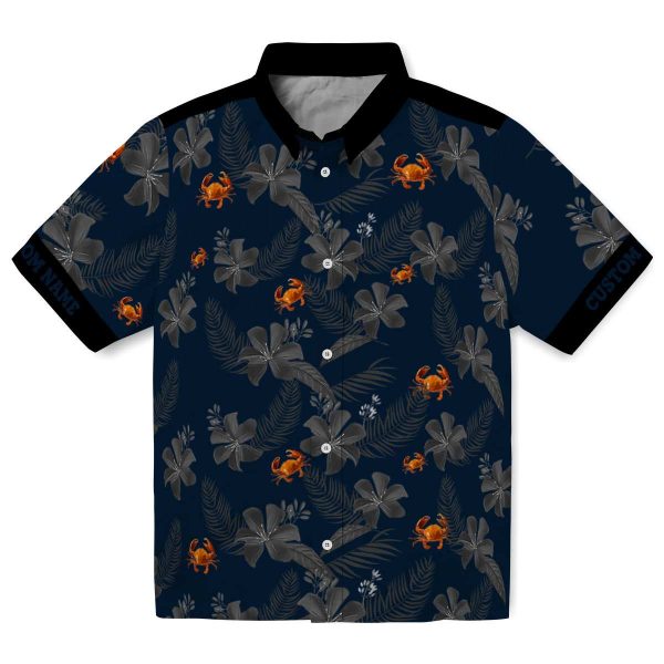 Crab Botanical Print Hawaiian Shirt Best selling