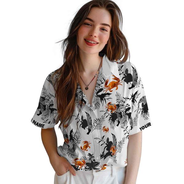 Crab Botanical Theme Hawaiian Shirt Trendy