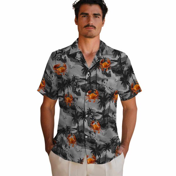 Crab Coastal Palms Hawaiian Shirt High quality