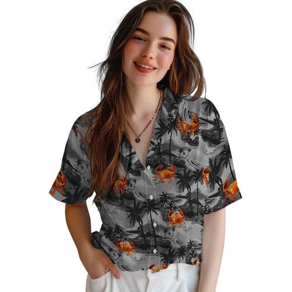 Crab Coastal Palms Hawaiian Shirt Trendy