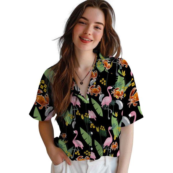 Crab Flamingo Leaves Hawaiian Shirt Trendy