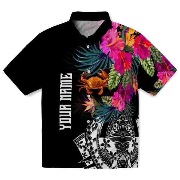 Crab Floral Polynesian Hawaiian Shirt Best selling