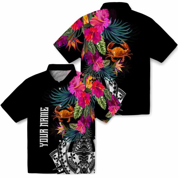 Crab Floral Polynesian Hawaiian Shirt Latest Model