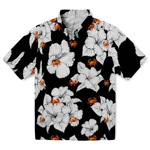 Crab Hibiscus Blooms Hawaiian Shirt Best selling