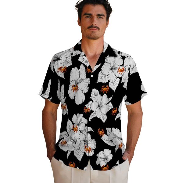 Crab Hibiscus Blooms Hawaiian Shirt High quality