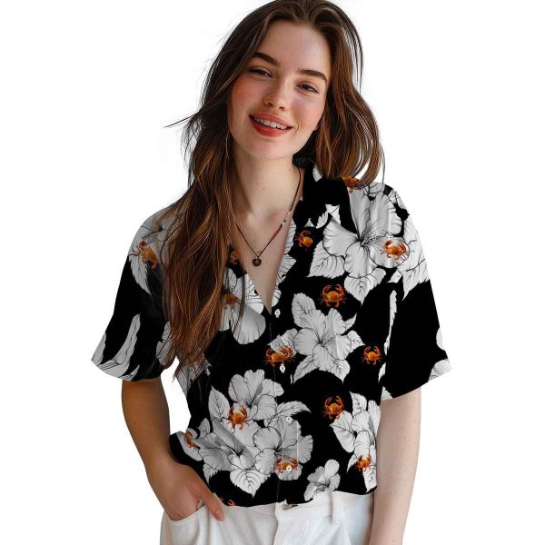 Crab Hibiscus Blooms Hawaiian Shirt Trendy