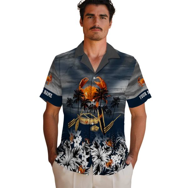 Crab Tropical Canoe Hawaiian Shirt High quality