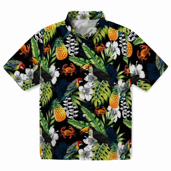 Crab Tropical Toucan Hawaiian Shirt Best selling