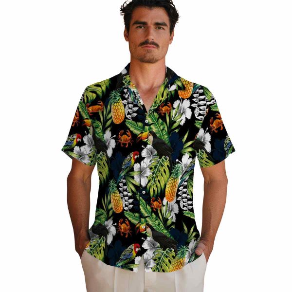 Crab Tropical Toucan Hawaiian Shirt High quality