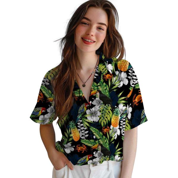 Crab Tropical Toucan Hawaiian Shirt Trendy