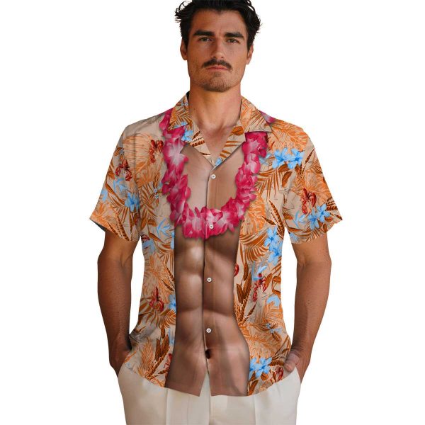 Crawfish Chest Illusion Hawaiian Shirt High quality