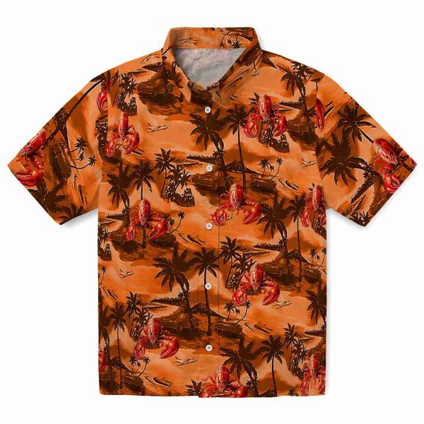 Crawfish Coastal Palms Hawaiian Shirt Best selling