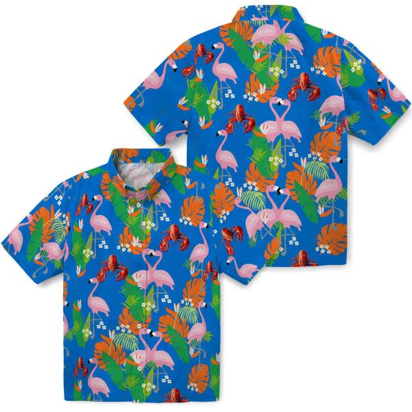 Crawfish Flamingo Foliage Hawaiian Shirt Latest Model