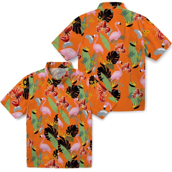 Crawfish Flamingo Leaves Hawaiian Shirt Latest Model