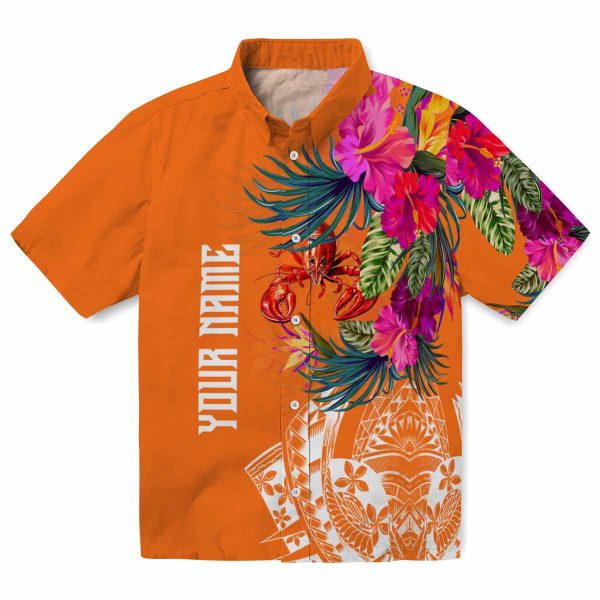 Crawfish Floral Polynesian Hawaiian Shirt Best selling