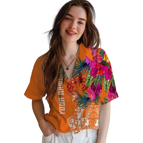 Crawfish Floral Polynesian Hawaiian Shirt Trendy