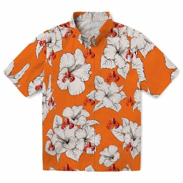 Crawfish Hibiscus Blooms Hawaiian Shirt Best selling