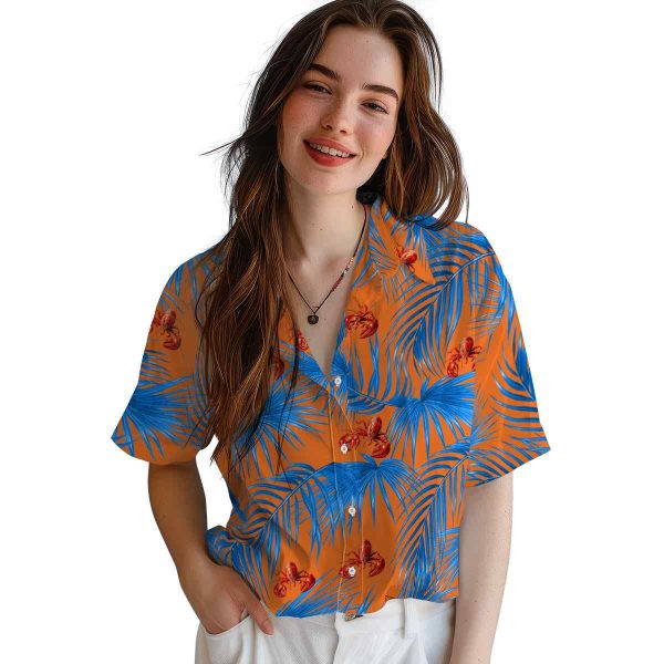 Crawfish Leafy Palms Hawaiian Shirt Trendy