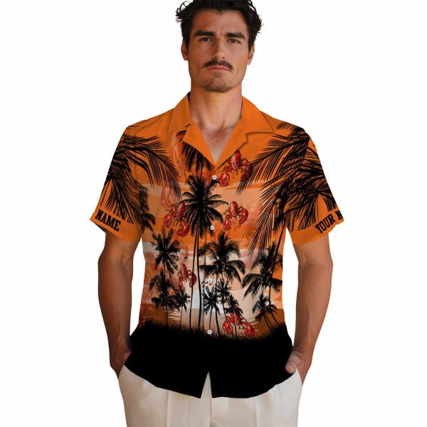 Crawfish Sunset Scene Hawaiian Shirt High quality