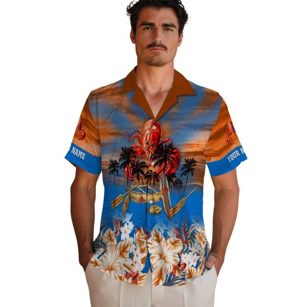 Crawfish Tropical Canoe Hawaiian Shirt High quality