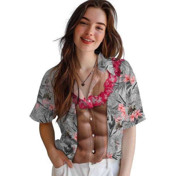 Dinosaur Chest Illusion Hawaiian Shirt Trendy