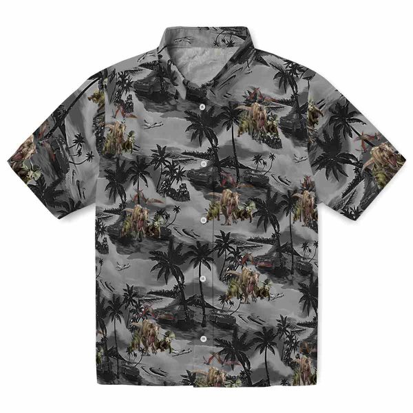 Dinosaur Coastal Palms Hawaiian Shirt Best selling