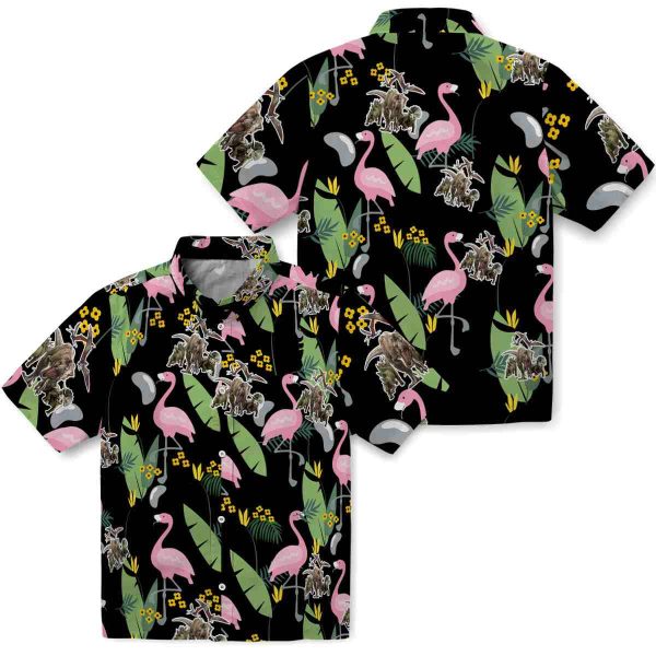 Dinosaur Flamingo Leaves Hawaiian Shirt Latest Model