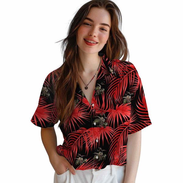 Dinosaur Leafy Palms Hawaiian Shirt Trendy