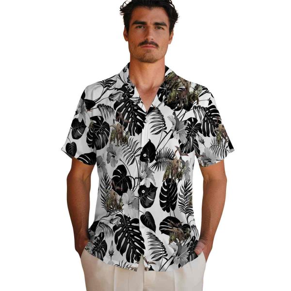 Dinosaur Tropical Plants Hawaiian Shirt High quality