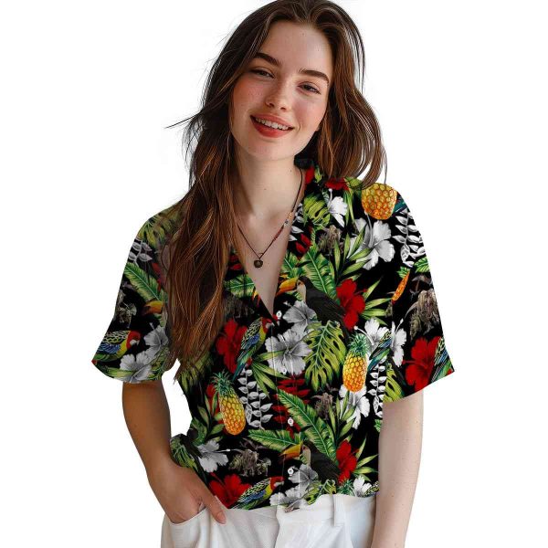 Dinosaur Tropical Toucan Hawaiian Shirt Trendy