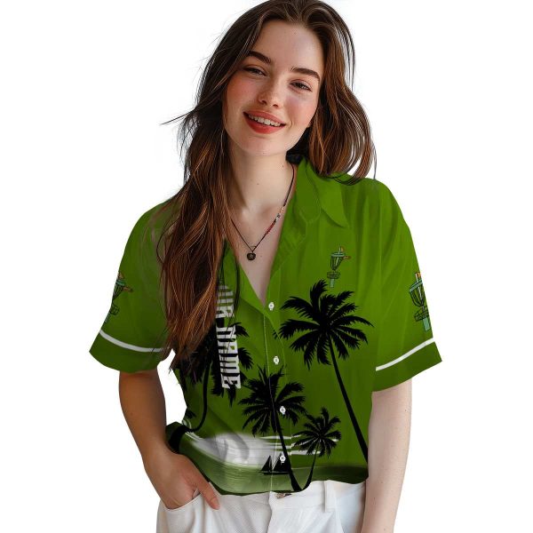 Disc Golf Beach Sunset Hawaiian Shirt Trendy